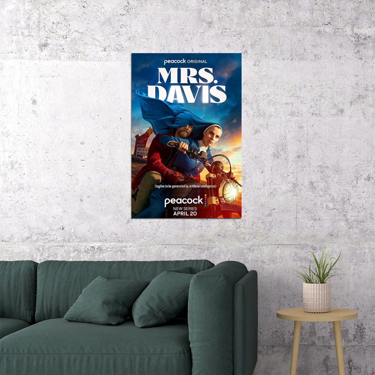 Mrs. Davis Movie Comedy Drama Science Fiction Poster Wall Art Print Home Wall Decor
