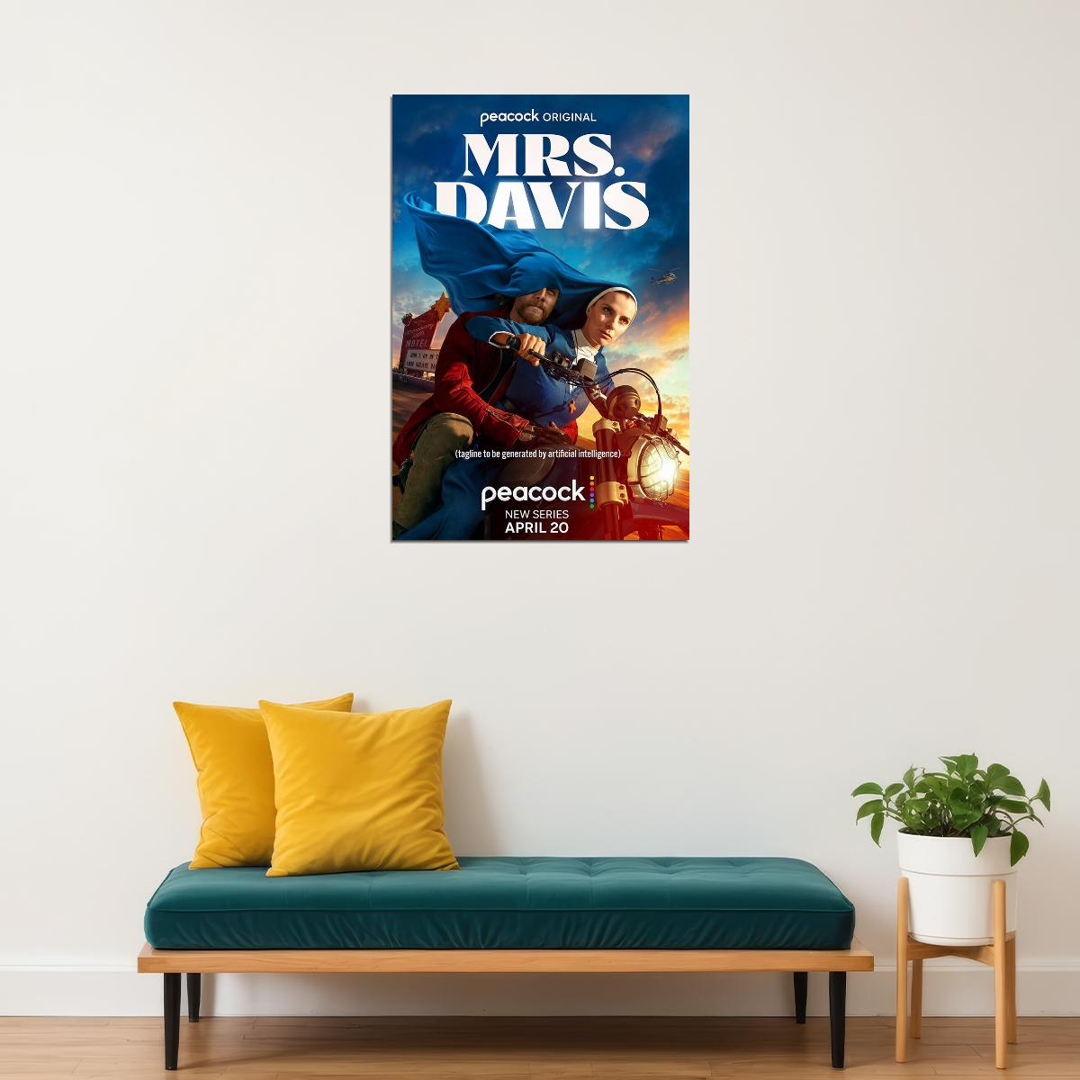 Mrs. Davis Movie Comedy Drama Science Fiction Poster Wall Art Print Home Wall Decor
