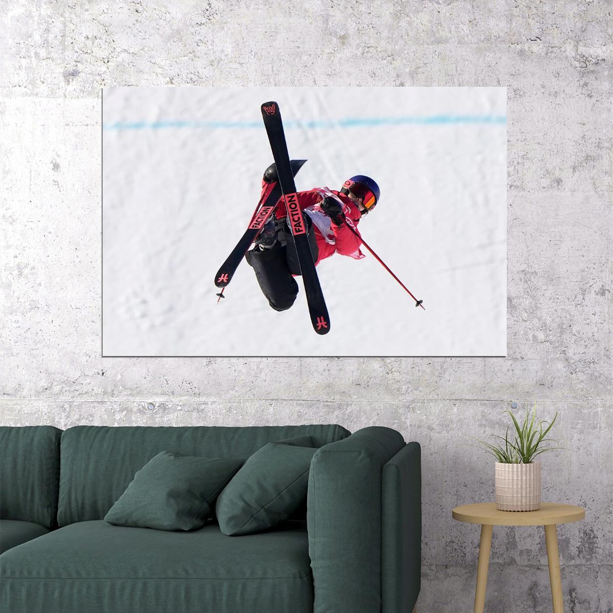 Eileen Gu Sports Chinese Athlete Freestyle Skier Poster Wall Art Print Home Wall Decor - xonomax