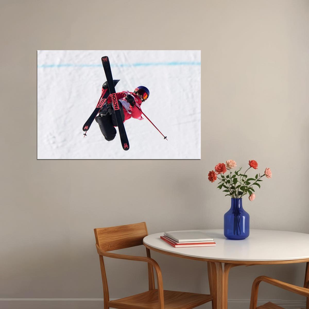 Eileen Gu Sports Chinese Athlete Freestyle Skier Poster Wall Art Print Home Wall Decor - xonomax