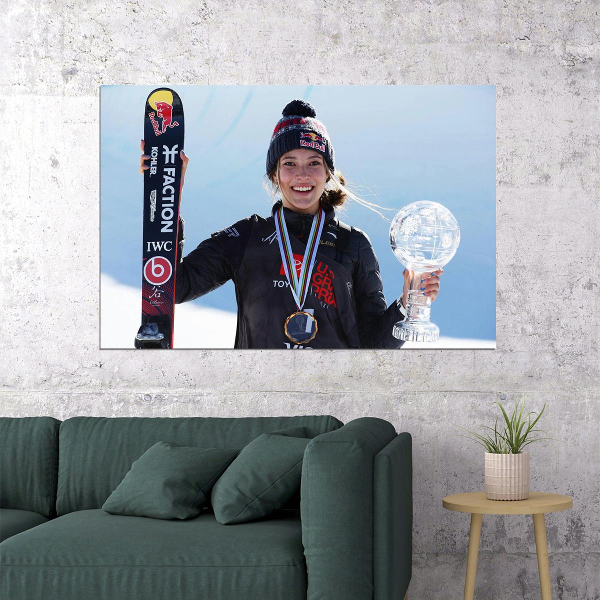Eileen Gu Chinese Athlete Sports Freestyle Skier Poster Wall Art Print Home Wall Decor - xonomax