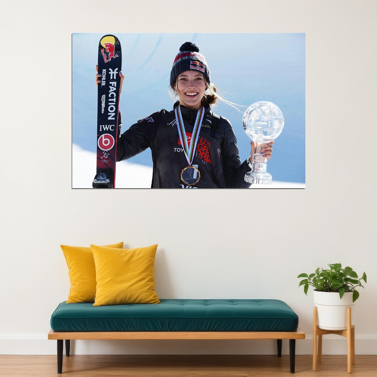 Eileen Gu Chinese Athlete Sports Freestyle Skier Poster Wall Art Print Home Wall Decor - xonomax