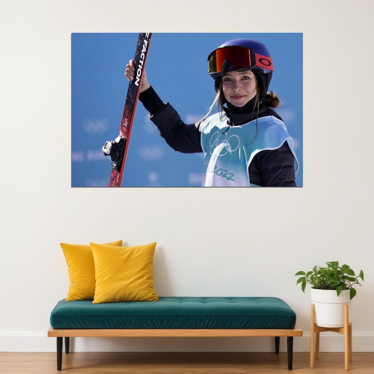 Eileen Gu Chinese Freestyle Skier Athlete Sports Poster Wall Art Print Home Wall Decor - xonomax