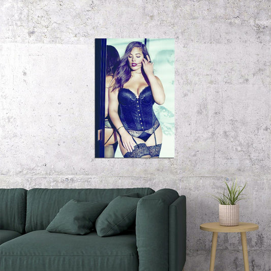 Ashley Graham American Beautiful Model Fashion Poster Wall Art Print Home Wall Decor - xonomax