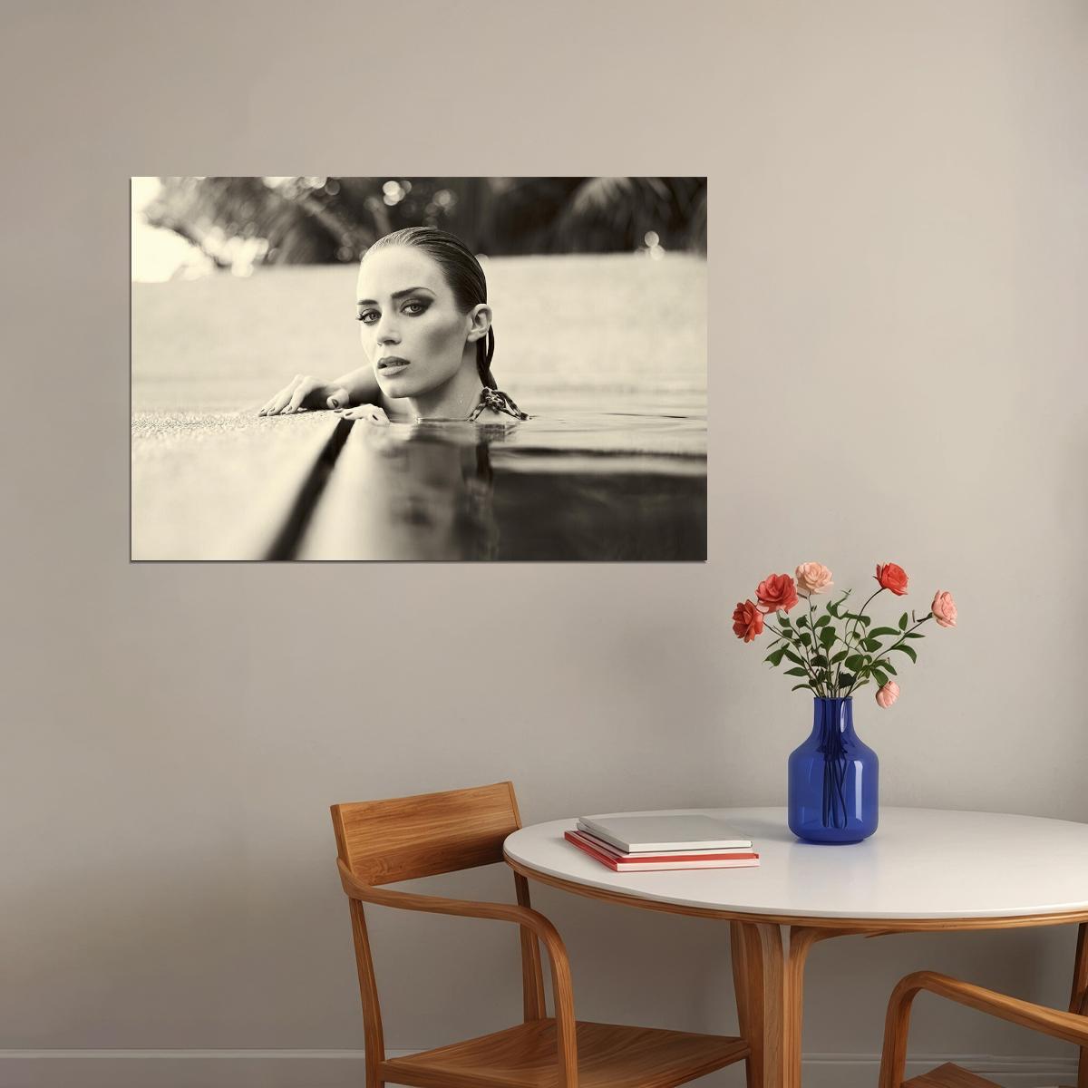 Emily Blunt British Actress Actor And Artist Poster Wall Art Print Home Wall Decor - xonomax