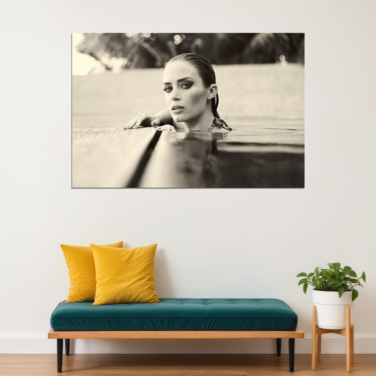 Emily Blunt British Actress Actor And Artist Poster Wall Art Print Home Wall Decor - xonomax