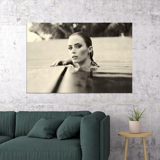 Emily Blunt British Actress Actor And Artist Poster Wall Art Print Home Wall Decor - xonomax