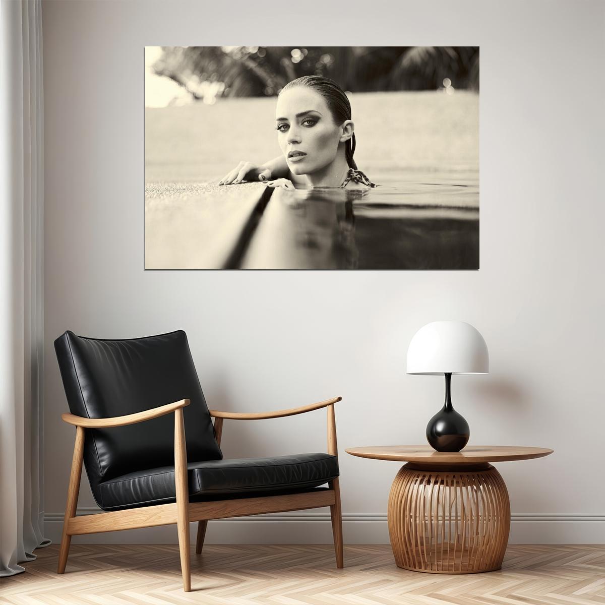 Emily Blunt British Actress Actor And Artist Poster Wall Art Print Home Wall Decor - xonomax