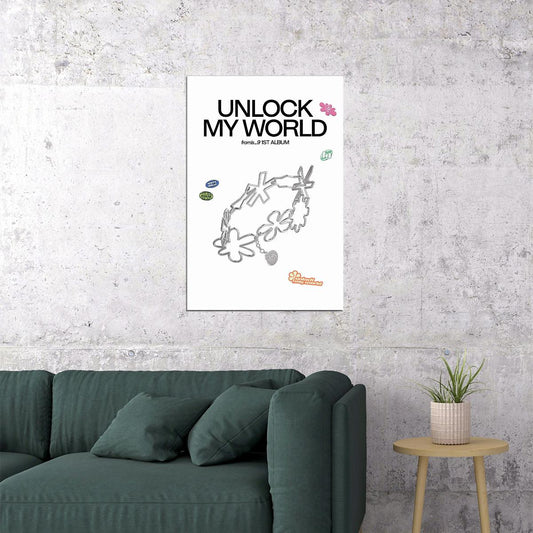 Unlock My World Music Group Fromis_9 Poster Wall Art Print Home Wall Decor - xonomax