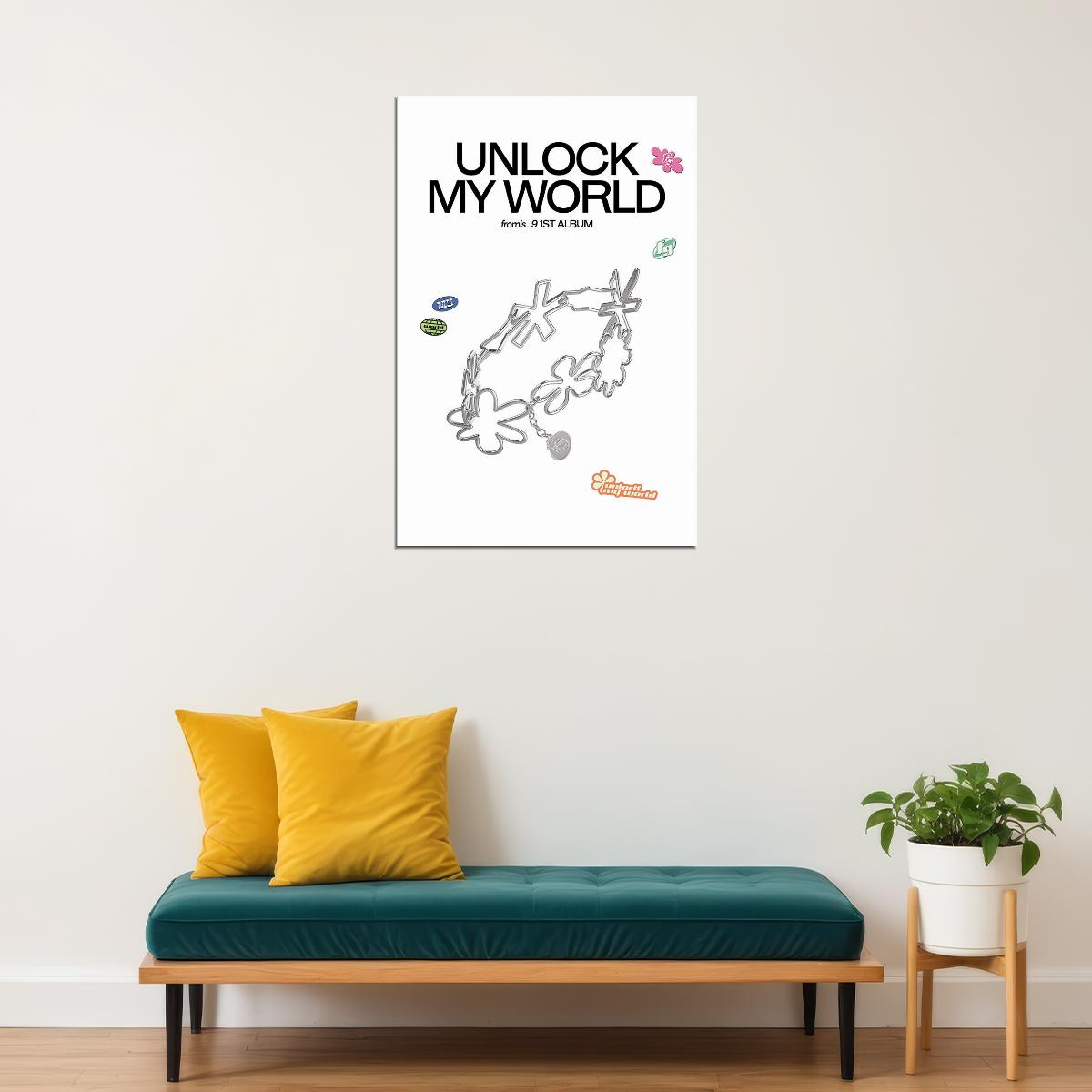 Unlock My World Music Group Fromis_9 Poster Wall Art Print Home Wall Decor - xonomax