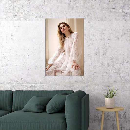 Lily James British Actor Artist And Actress Poster Wall Art Print Home Wall Decor - xonomax