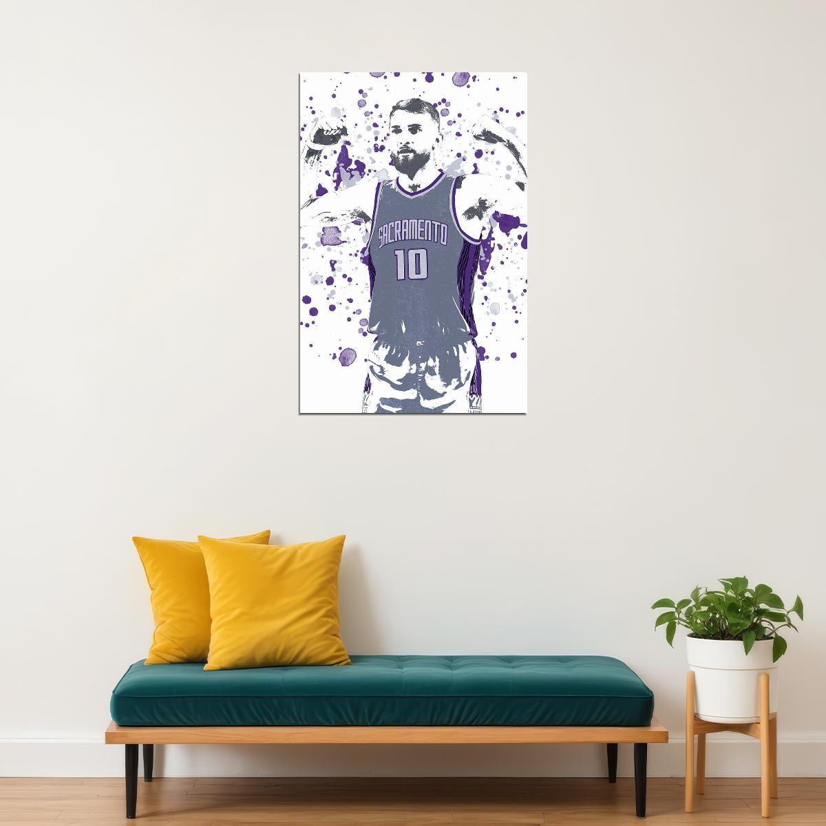 Domantas Sabonis Sacramento Kings Basketball Star Player Poster Wall Art Print Home Wall Decor - xonomax