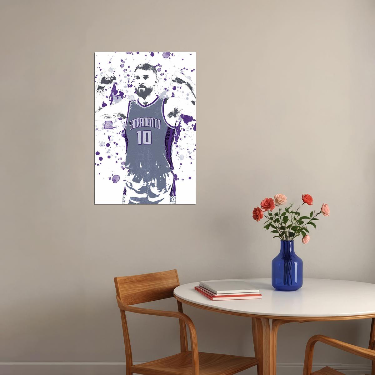Domantas Sabonis Sacramento Kings Basketball Star Player Poster Wall Art Print Home Wall Decor - xonomax