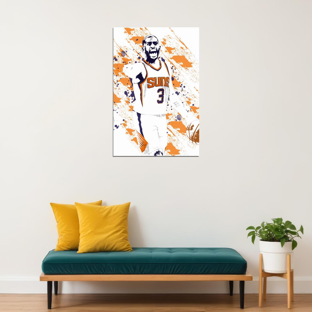 Chris Paul Phoenix Suns Basketball Star Player Poster Wall Art Print Home Wall Decor - xonomax