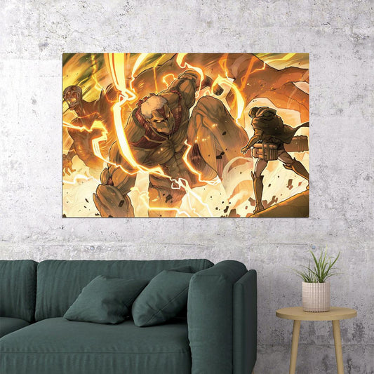 Attack On Titan Animation Armored Titan Action Adventure Poster Wall Art Print Home Wall Decor - xonomax