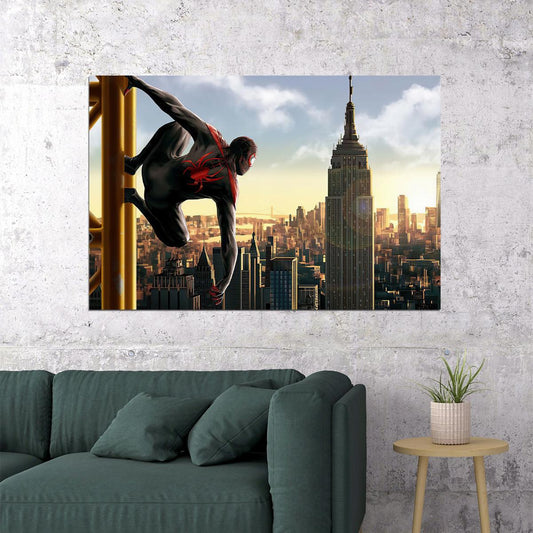 Spider man Miles Morales Video Game Fantasy Action Poster Wall Art Print Home Wall Decor - xonomax