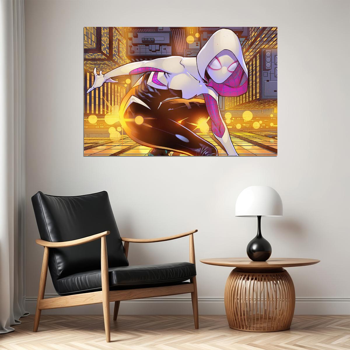 Spider Gwen Movie Adventure Action Fantastic Poster Wall Art Print Home Wall Decor - xonomax