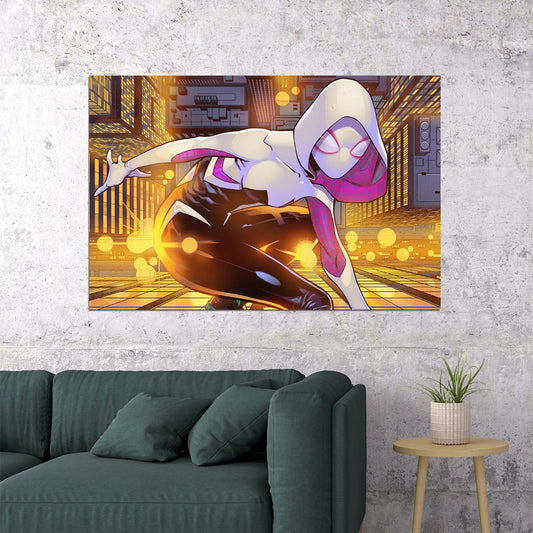 Spider Gwen Movie Adventure Action Fantastic Poster Wall Art Print Home Wall Decor - xonomax