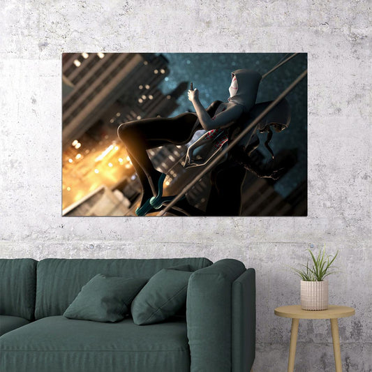 Spider Gwen Movie Action Fantastic Adventure Poster Wall Art Print Home Wall Decor - xonomax