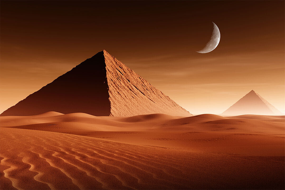 Pyramid Desert Moon Tourism Landscape Poster Wall Art Print Home Wall Decor - xonomax