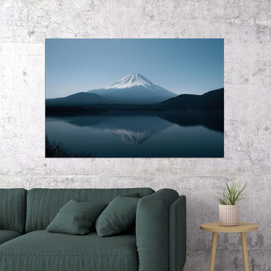 Mount Fuji Lake Skyscape Travel Landscape Poster Wall Art Print Home Wall Decor - xonomax
