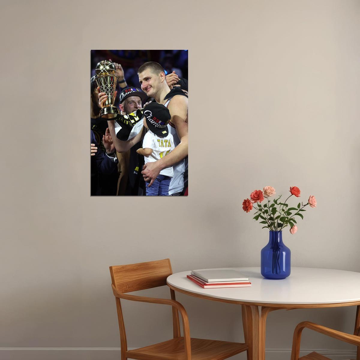 Nikola Jokic Basketball Denver Nuggets Basketball Team Poster Wall Art Print Home Wall Decor - xonomax