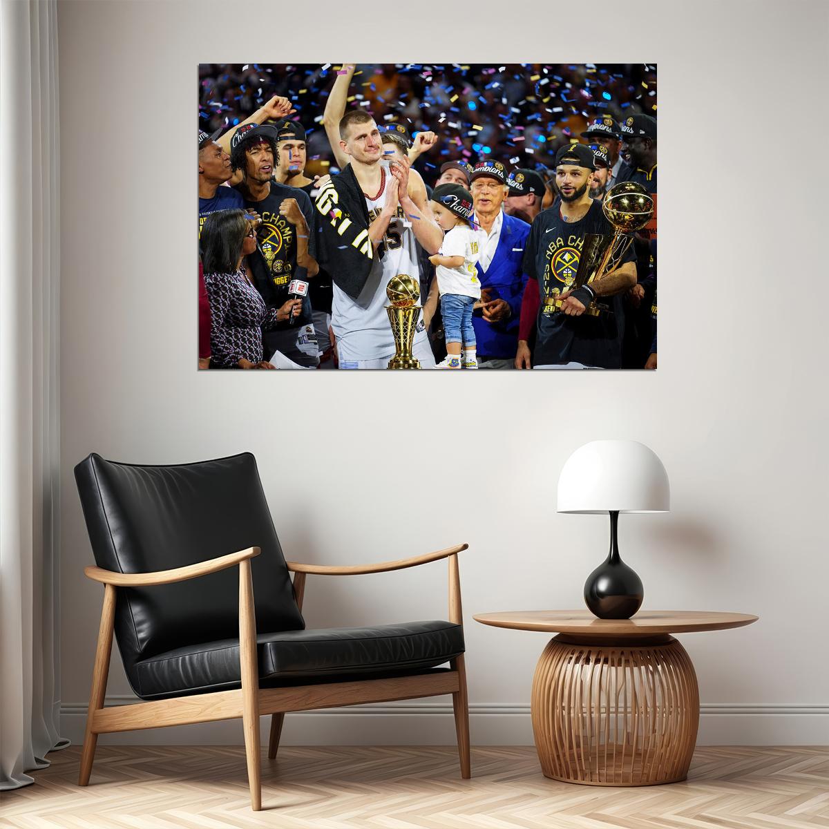 Denver Nuggets Basketball Team Nikola Jokic Basketball Poster Wall Art Print Home Wall Decor - xonomax