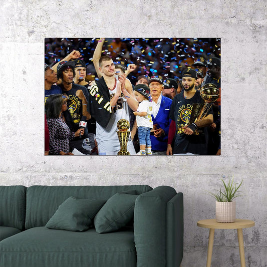 Denver Nuggets Basketball Team Nikola Jokic Basketball Poster Wall Art Print Home Wall Decor - xonomax