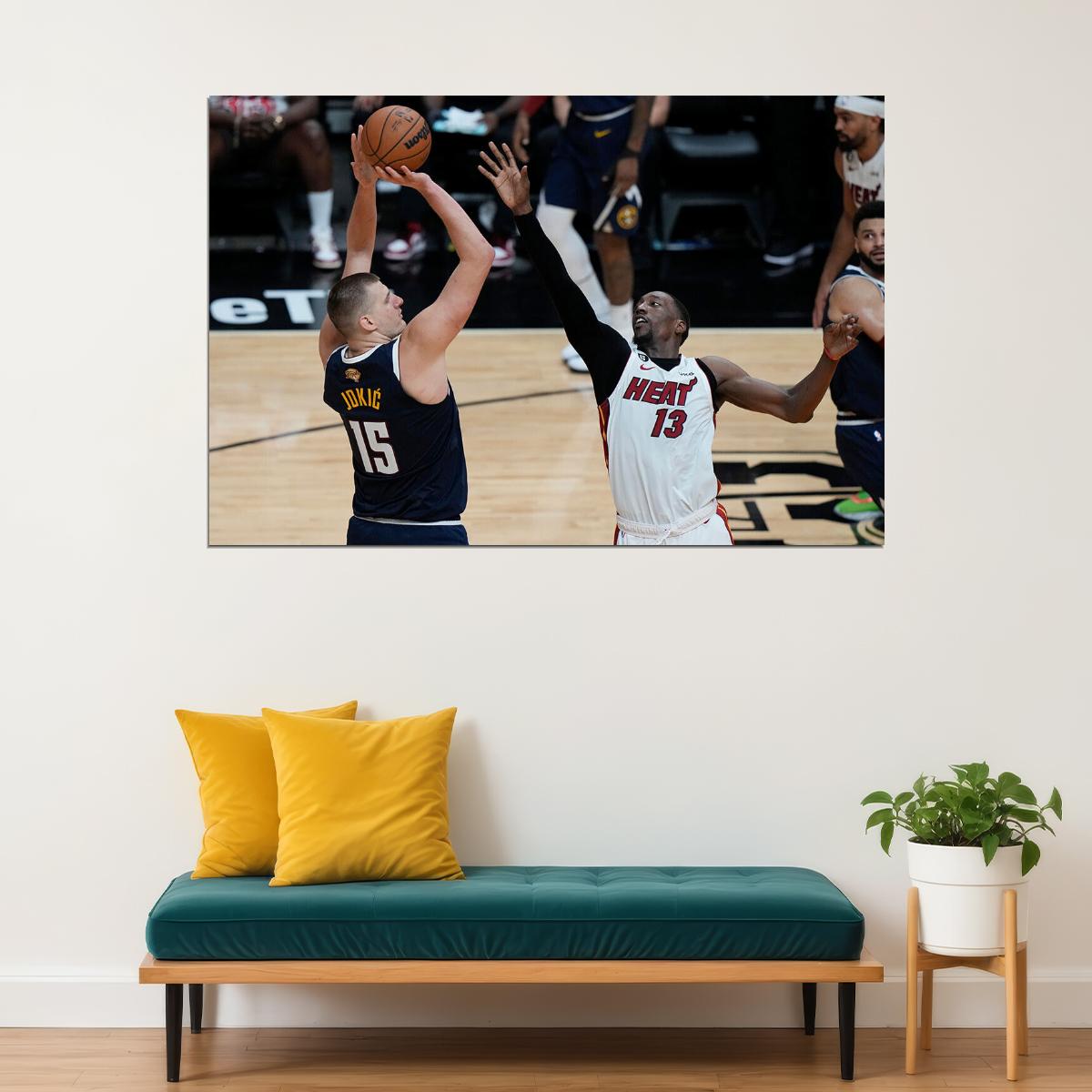 Denver Nuggets Basketball Team Nikola Jokic Athlete 15 Poster Wall Art Print Home Wall Decor - xonomax
