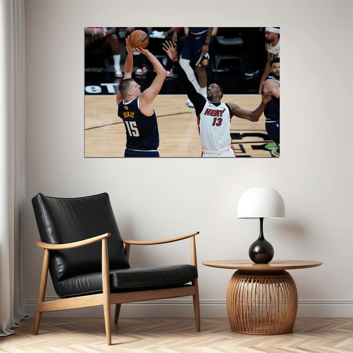 Denver Nuggets Basketball Team Nikola Jokic Athlete 15 Poster Wall Art Print Home Wall Decor - xonomax