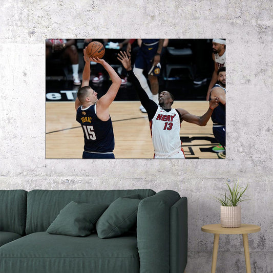Denver Nuggets Basketball Team Nikola Jokic Athlete 15 Poster Wall Art Print Home Wall Decor - xonomax