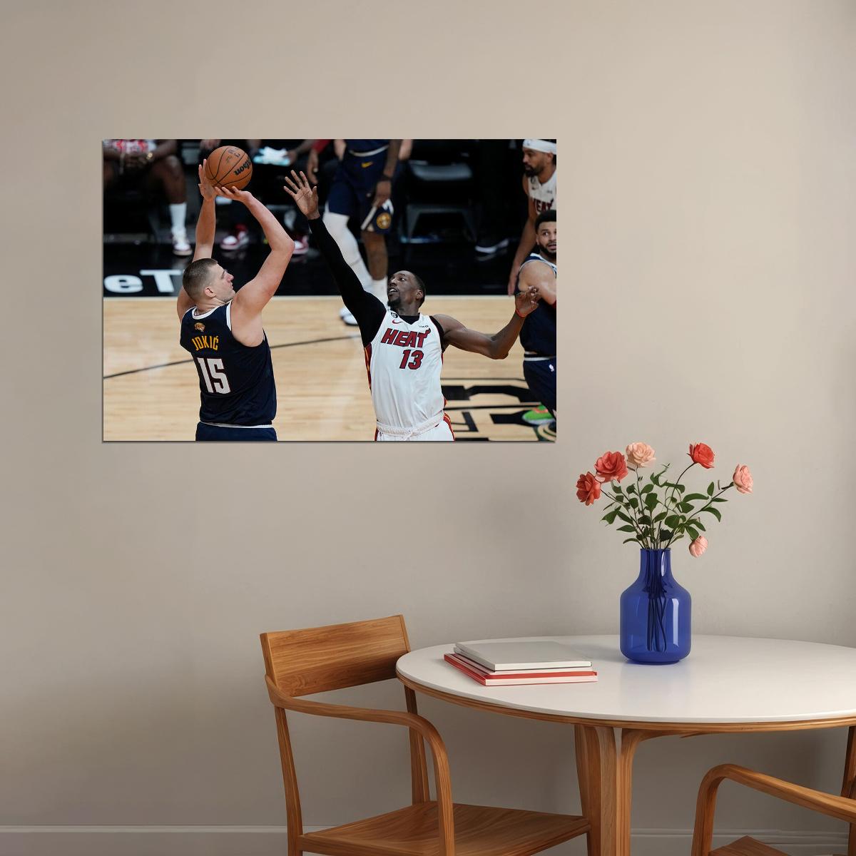 Denver Nuggets Basketball Team Nikola Jokic Athlete 15 Poster Wall Art Print Home Wall Decor - xonomax
