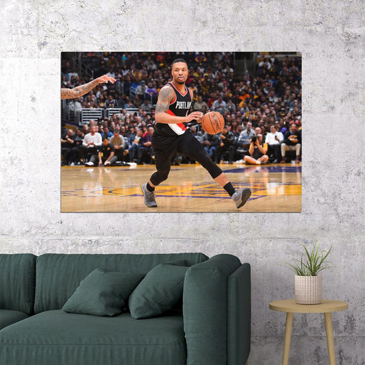 Portland Trail Blazers Team Match Damian Lillard Athlete Poster Wall Art Print Home Wall Decor - xonomax