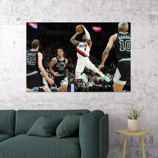 Damian Lillard Basketball er Portland Trail Blazers Team Poster Wall Art Print Home Wall Decor - xonomax