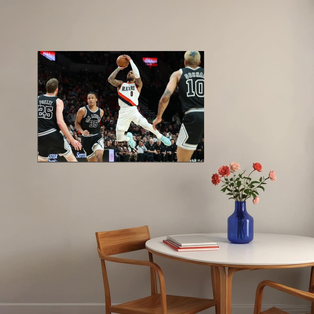 Damian Lillard Basketball er Portland Trail Blazers Team Poster Wall Art Print Home Wall Decor - xonomax