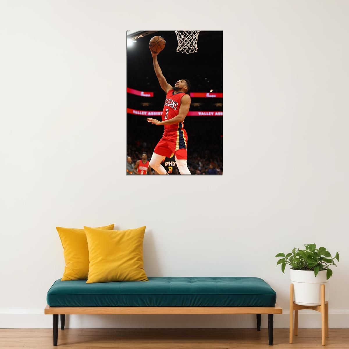 New Orleans Pelicans Cj Mccollum 3 American Basketball Poster Wall Art Print Home Wall Decor - xonomax