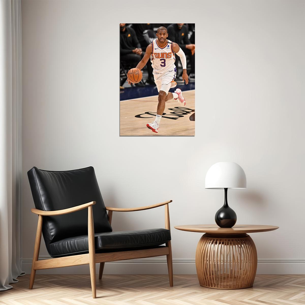 Phoenix Suns Team Chris Paul American Athlete Play maker Poster Wall Art Print Home Wall Decor - xonomax