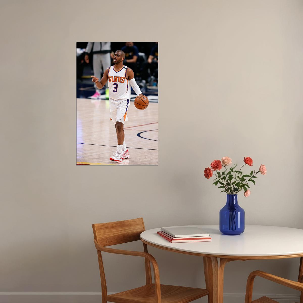 Phoenix Suns Basketball Team Chris Paul American Athlete Poster Wall Art Print Home Wall Decor - xonomax