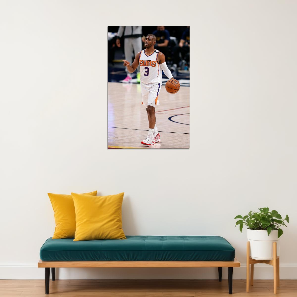 Phoenix Suns Basketball Team Chris Paul American Athlete Poster Wall Art Print Home Wall Decor - xonomax