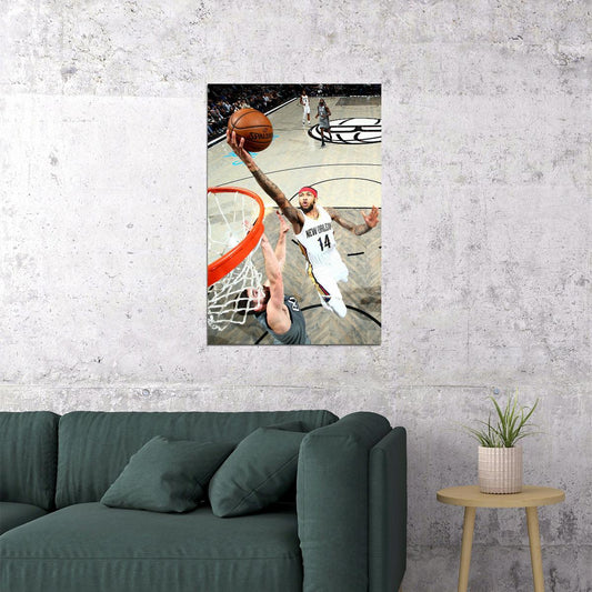 Brandon Ingram 14 New Orleans Pelicans Basketball Team Poster Wall Art Print Home Wall Decor - xonomax