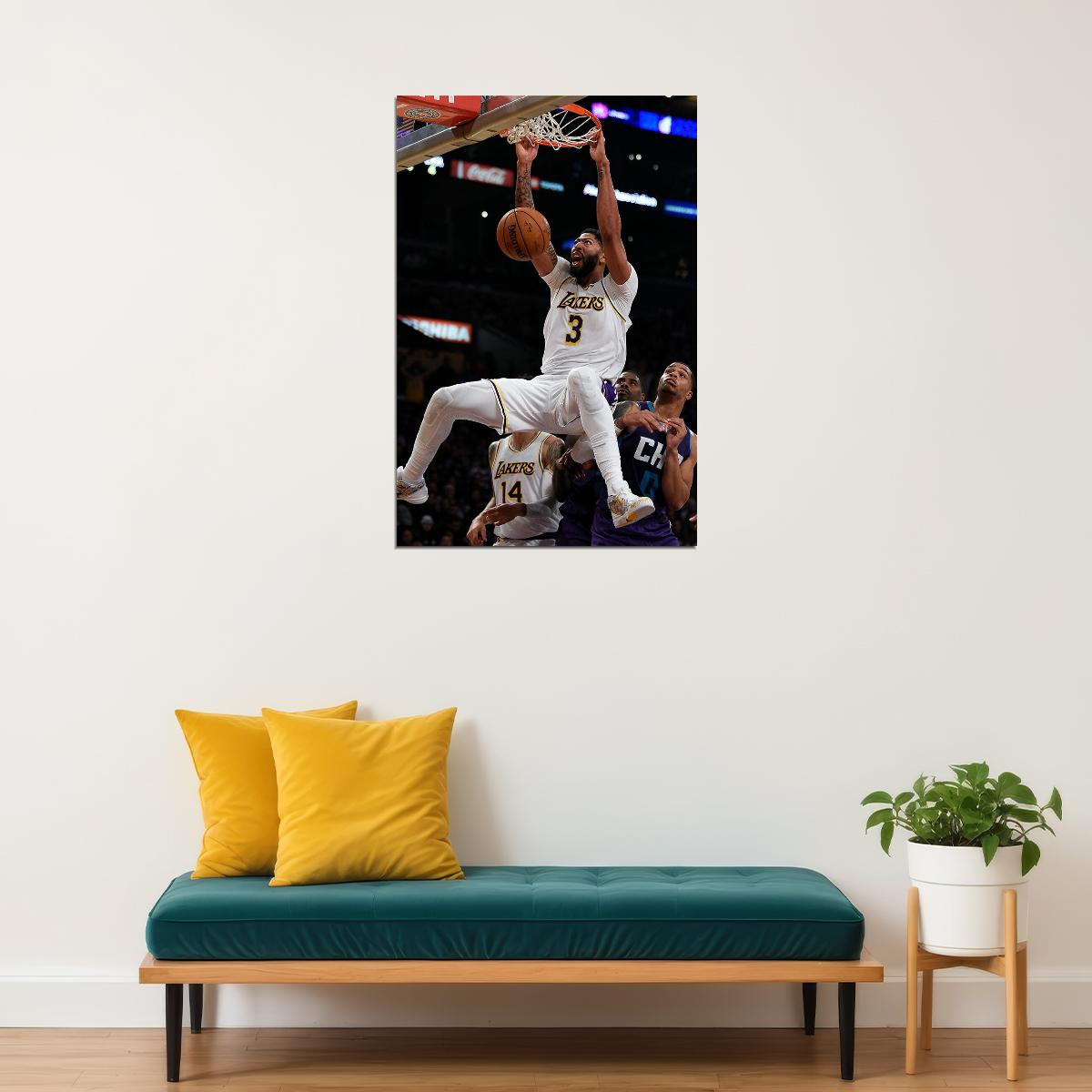 Anthony Davis La Lakers American Basketball Sports Poster Wall Art Print Home Wall Decor - xonomax