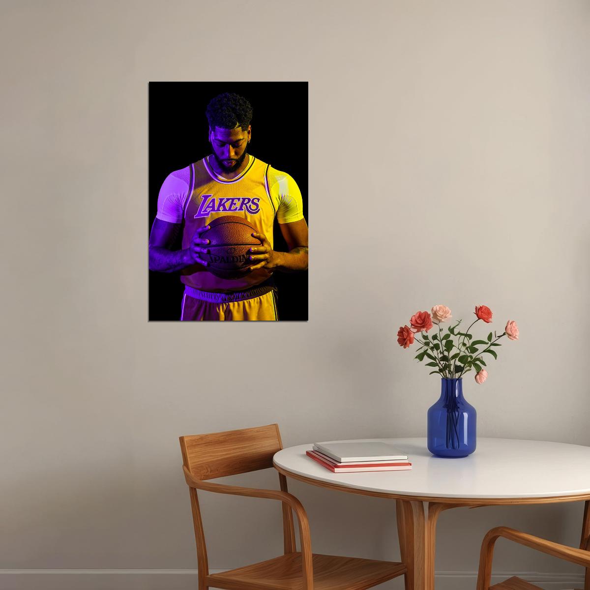Anthony Davis La Lakers Basketball Team Poster Wall Art Print Home Wall Decor - xonomax