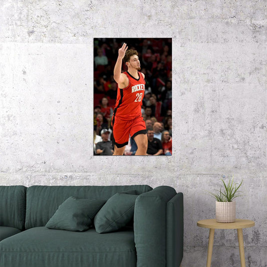 Alperen Sengun Athlete Houston Rockets Basketball Team Poster Wall Art Print Home Wall Decor - xonomax