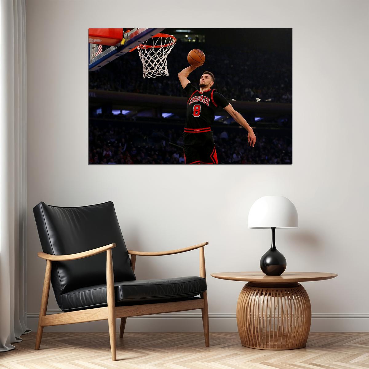 Chicago Bulls Player Zach Lavine American Basketball Poster Wall Art Print Home Wall Decor - xonomax