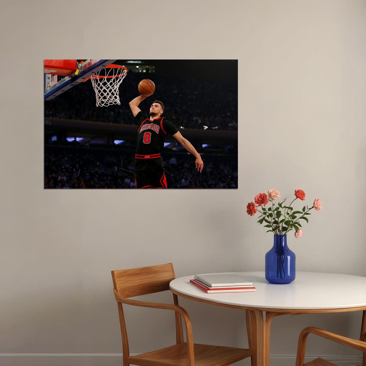 Chicago Bulls Player Zach Lavine American Basketball Poster Wall Art Print Home Wall Decor - xonomax