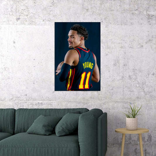 Atlanta Hawks Player Trae Young American Athlete Poster Wall Art Print Home Wall Decor - xonomax