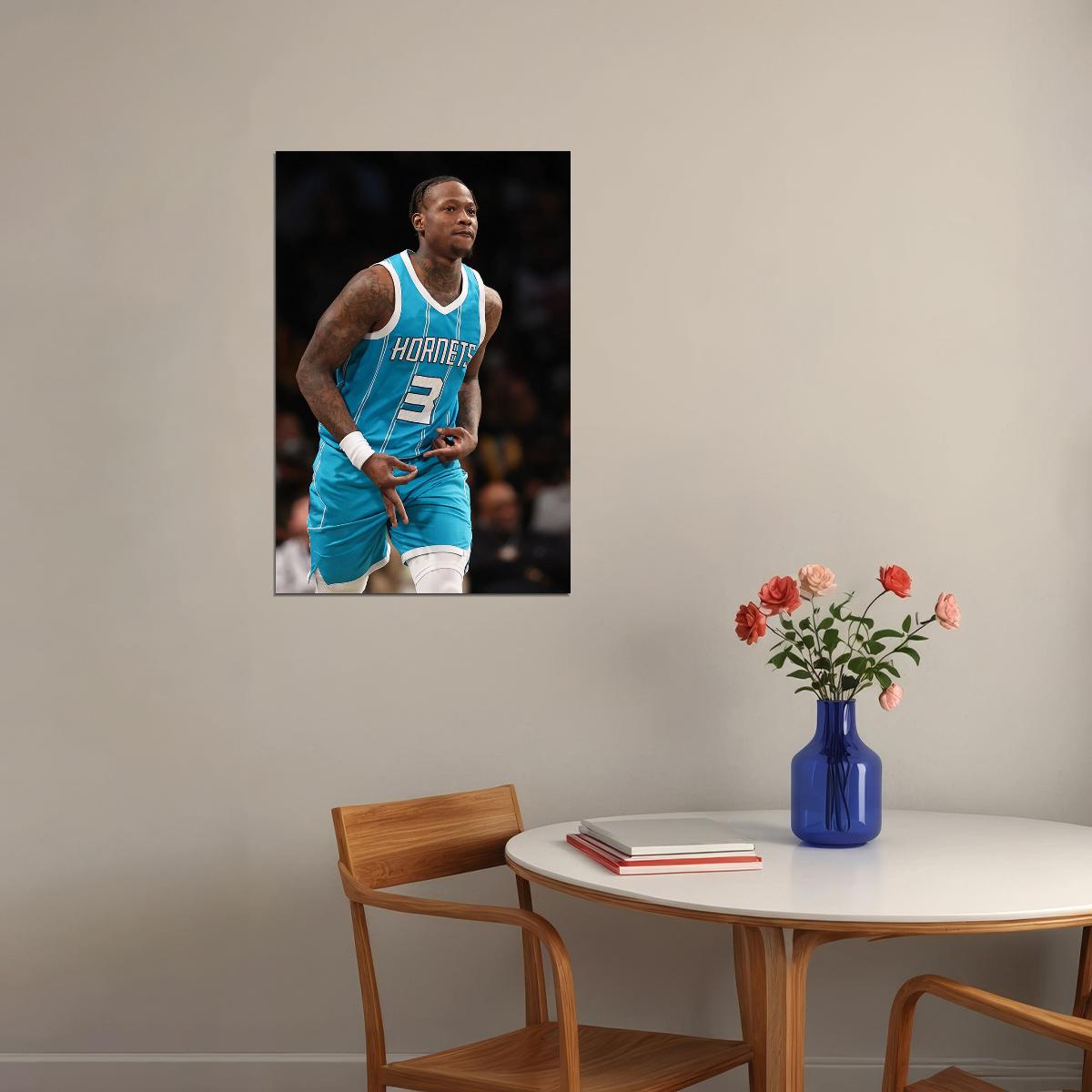 Charlotte Hornets Player Basketball Terry Rozier Poster Wall Art Print Home Wall Decor - xonomax