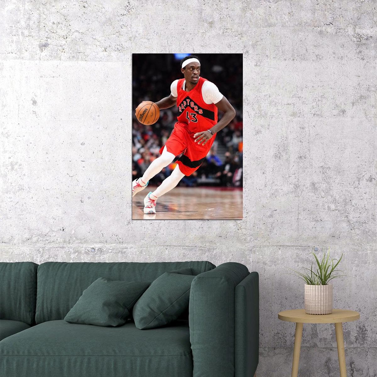 Toronto Raptors Team Pascal Siakam Basketball Athlete Poster Wall Art Print Home Wall Decor