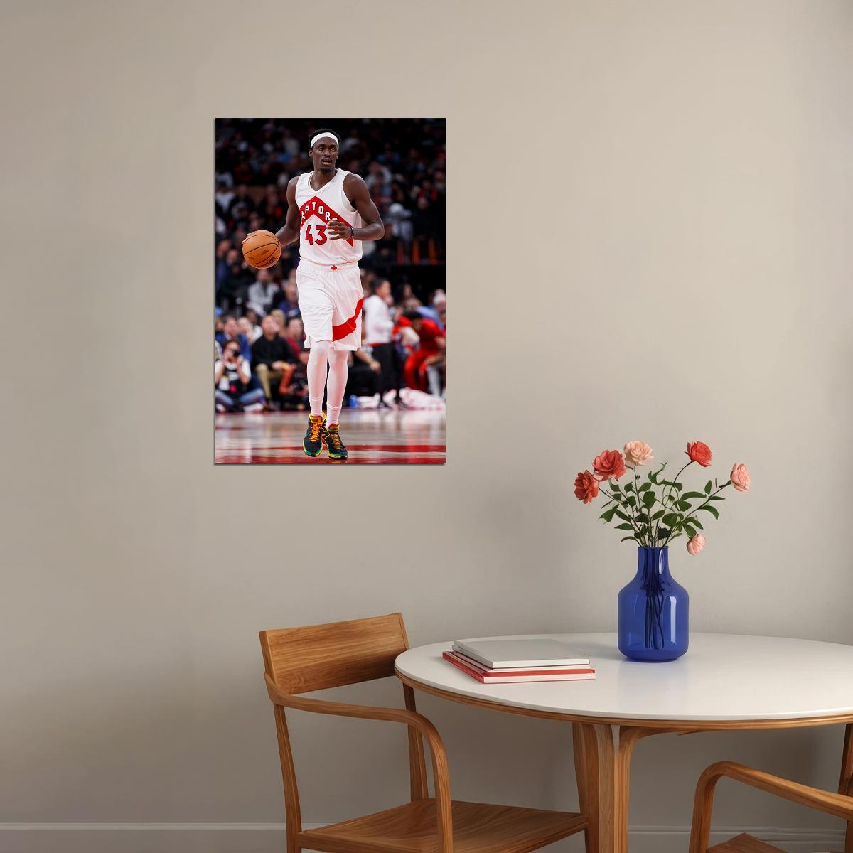 Pascal Siakam Basketball Toronto Raptors Team Sports Poster Wall Art Print Home Wall Decor - xonomax
