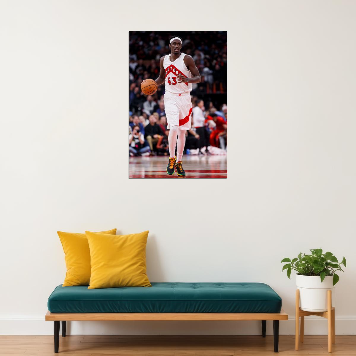 Pascal Siakam Basketball Toronto Raptors Team Sports Poster Wall Art Print Home Wall Decor - xonomax